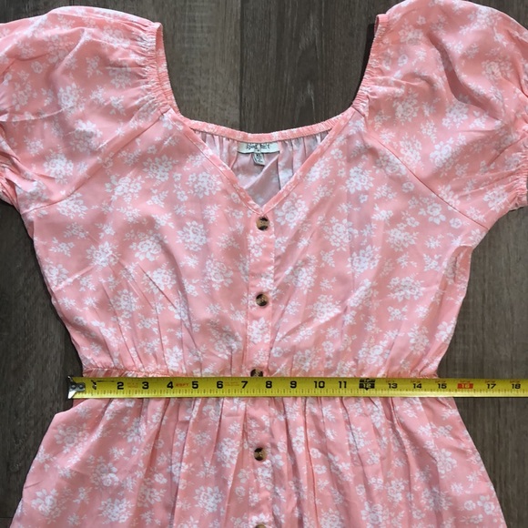 NWOT! - SPEED LIMIT Faux Botton Front Tiered Mini Dress - Made in India - Picture 9 of 9